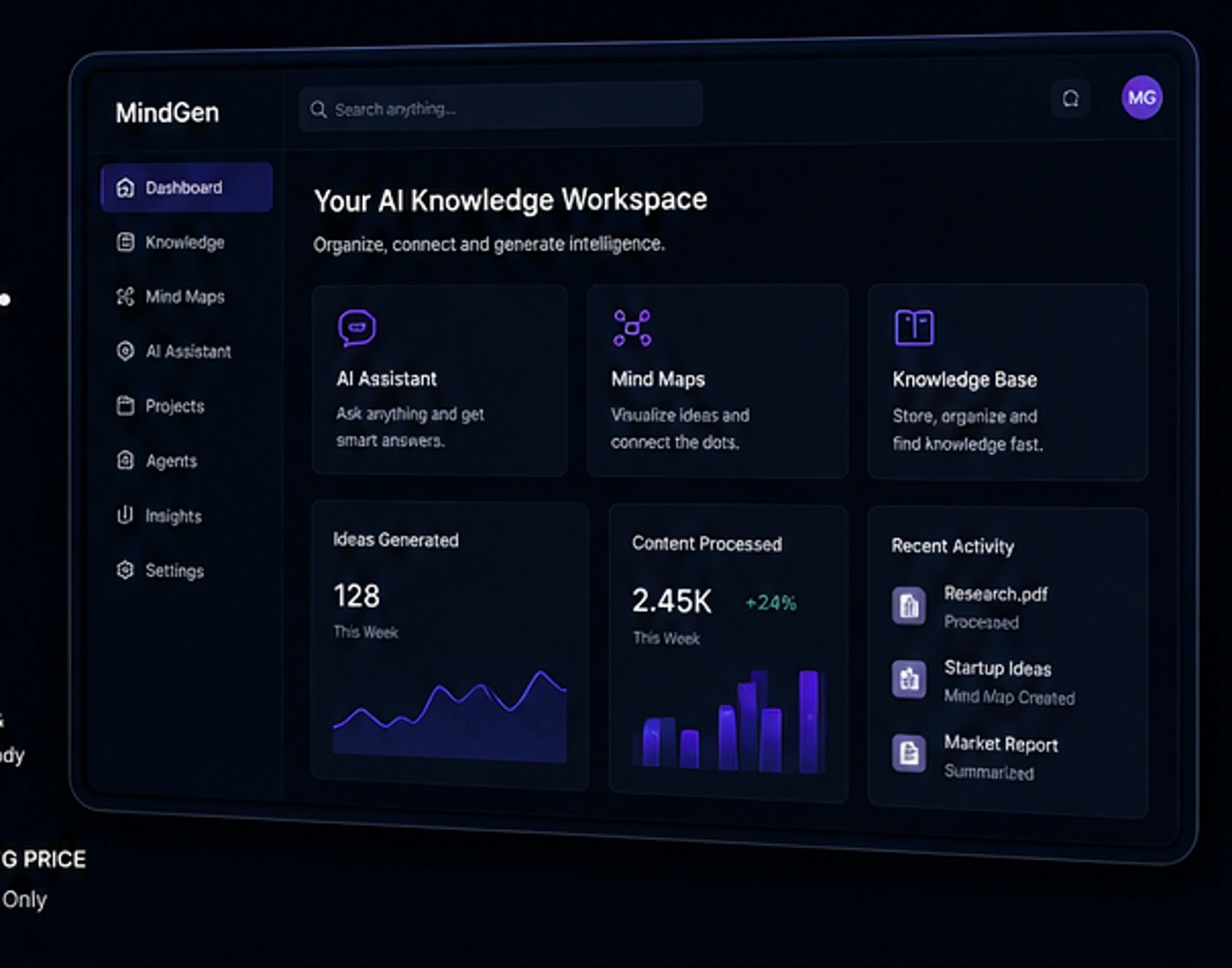 AI knowledge workspace product concept